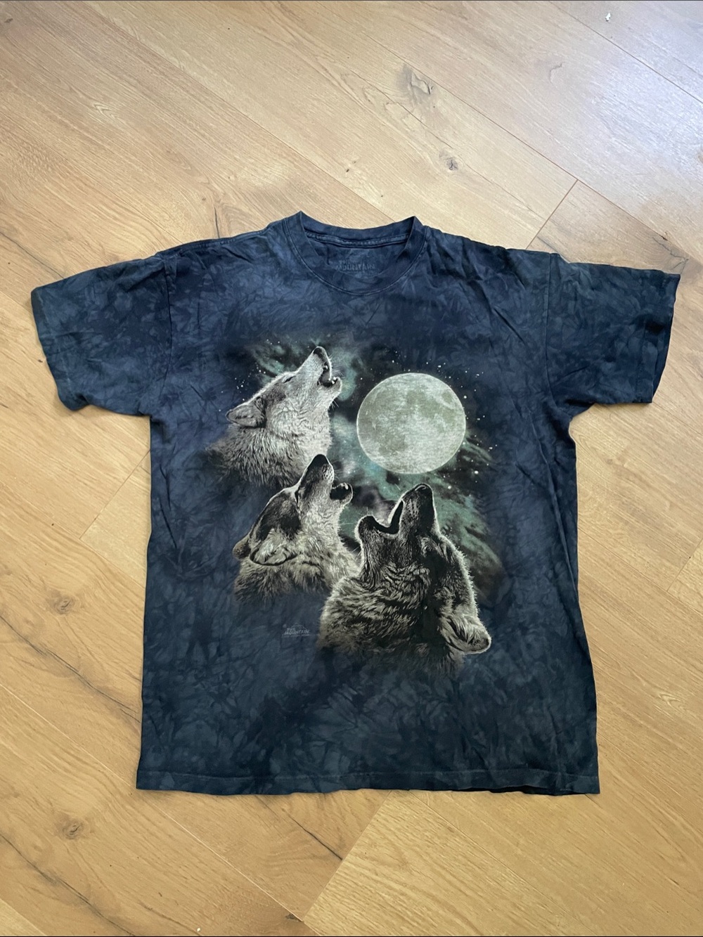 The Mountain Navy Wolf Moon Graphic Tee